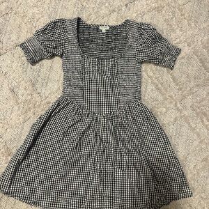 Tecovas Black and White Gingham Dress